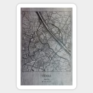 Vienna, Austria, city map Sticker